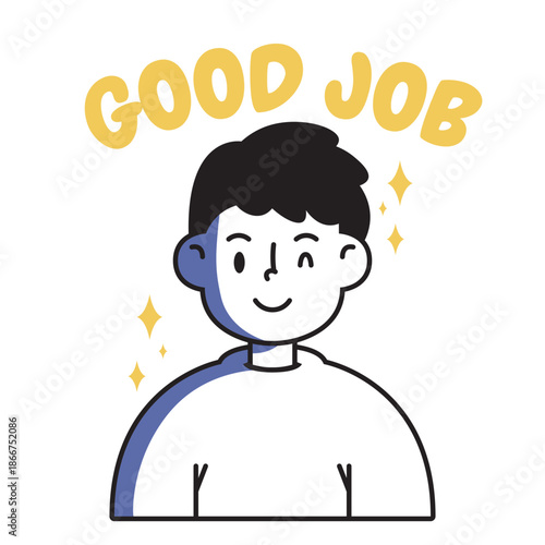Kawai Good Job Emoji Character