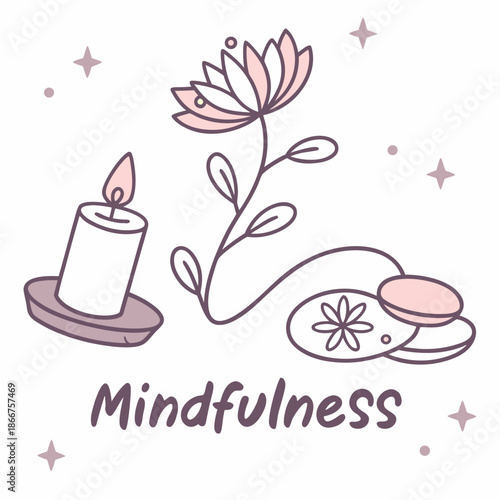 Illustration of mindfulness elements