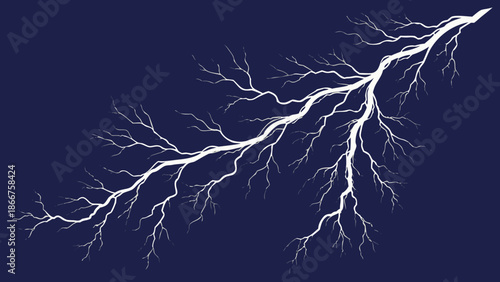 Electric lightning bolt Isolated background