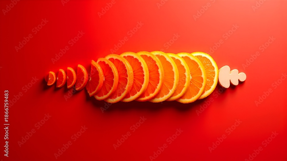 Naklejka premium orange slice