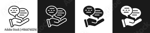 Comment Bubble Line N Glyph Icon Style In White And Background