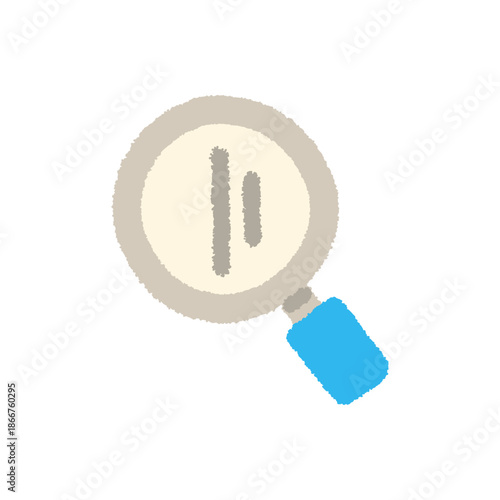 虫眼鏡 手描き パステル プログラミング アイコン イラスト