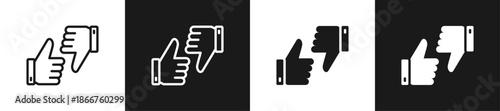 Like & Dislike Scale Line N Glyph Icon Style In White And Background