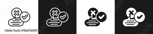 Review Moderation Line N Glyph Icon Style In White And Background