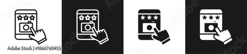 Viral Product Rating Line N Glyph Icon Style In White And Background
