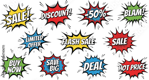 Eye-Catching Sale and Discount Badges Limited Offers, Flash Sales, and More!