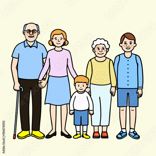 Family isolated on white background Vector