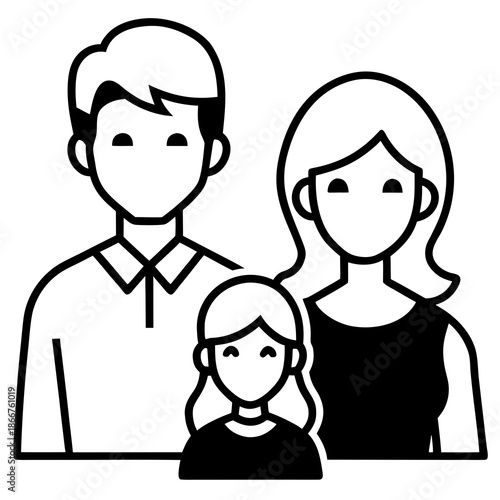 Family isolated on white background Vector