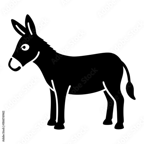 Donkey isolated on white background Vector