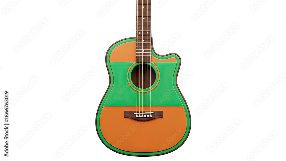 Obraz premium Two-Tone Acoustic Guitar