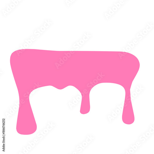 Illustration of dripping paint. Melting colored paint. Flat design of dripping colored paint. Colorful paint vector