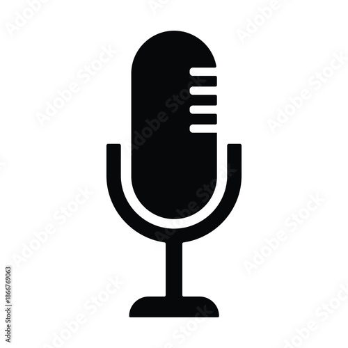microphone icon on white background