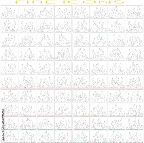 Bright Fiery Flames Burning Intense Heat