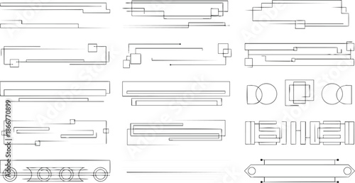 Detailed Technical Drawings of Mechanical Components and Systems.