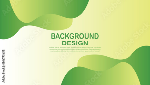 Green abstract background design with flowing organic shapes for modern web banner