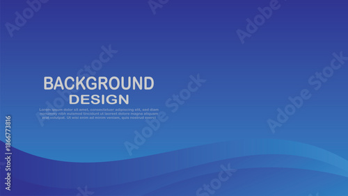 Blue abstract wave background design with smooth gradient for modern website banner