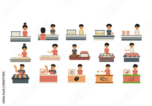 Food Vendor Illustration 