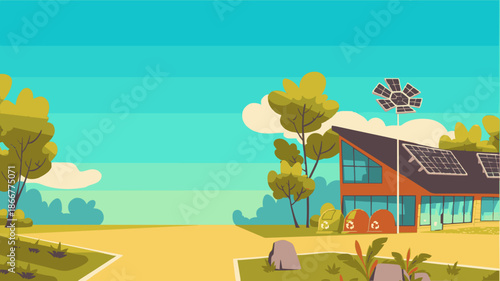 rural landscape with trees