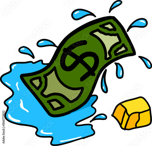 Political sarcasm image with Money Laundry theme