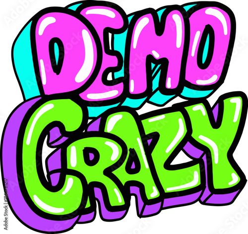 Graffiti with the words "DEMOCRAZY"