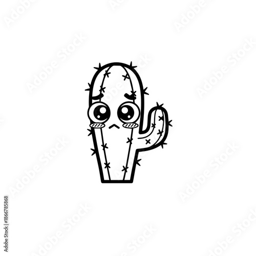 Sad Cactus Illustration