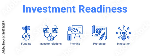 Investment Readiness web banner icon vector illustration concept for  with icon of Funding, Investor relations.