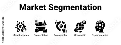 Market Segmentation web banner icon vector illustration concept for  with icon of Market segment, Segmentation.