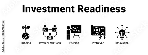Investment Readiness web banner icon vector illustration concept for  with icon of Funding, Investor relations.