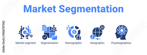 Market Segmentation web banner icon vector illustration concept for  with icon of Market segment, Segmentation.