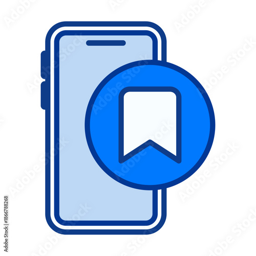 Smartphone Save Button Flat Colored Icon for Storage Backup File Management and Content Keeping