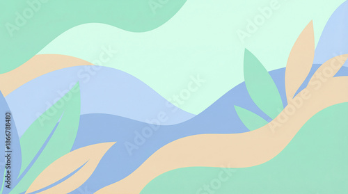 Serene Waves of Pastel Colors Creating a Calm, Healthy, and Wellness-Focused Background for Healthcare Aesthetics