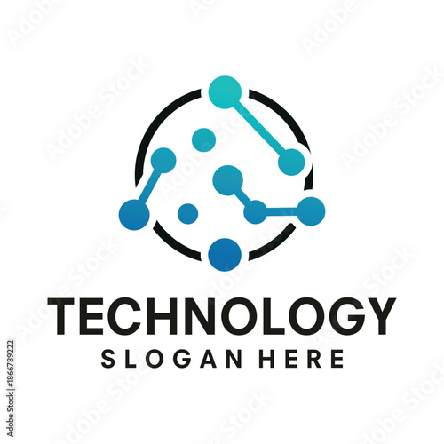 Technology logo design vector illustration