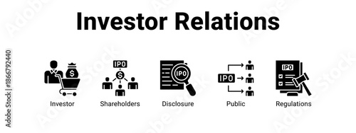 Investor Relations web banner icon vector illustration concept for  with icon of Investor, Shareholders.
