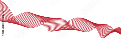 Red wavy lines abstract background flowing motion pattern wave