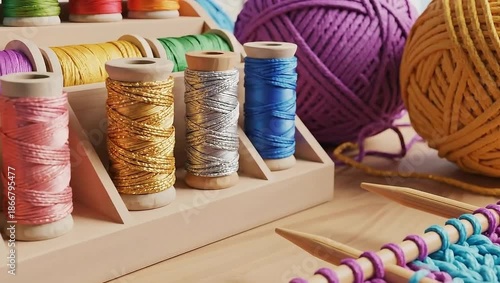 Crafting Creations - A Colorful Yarn and Thread Collection.
