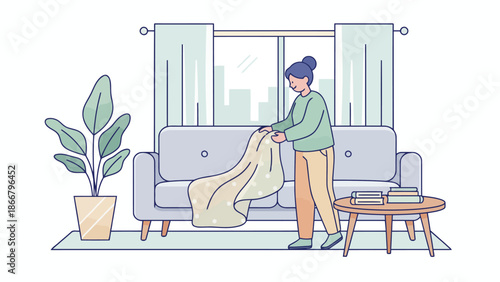 Home Barber Haircut Session With Cape And Client.