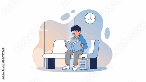 Man sitting on sofa using a laptop indoors.