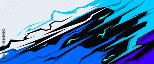 car livery graphic vector with exclusive colors. abstract grunge background design for vehicle vinyl wrap and sports car, racing car, jersey, and banner