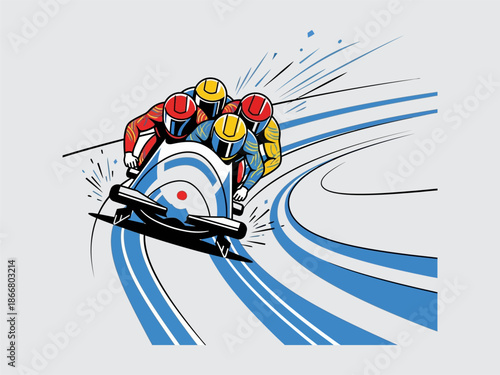 Cyclists Racing on a Track.