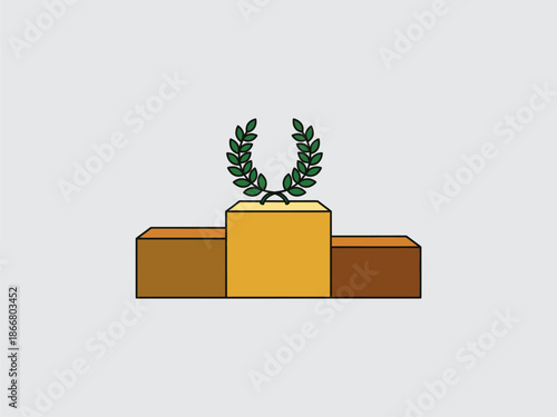 Golden Trophy with Laurel Wreath Award.