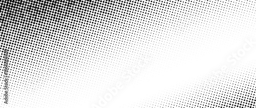 Halftone grain noise gradient texture. Black and white fading sand grit wallpaper. Aged grunge pixel backdrop. Vector rasterized dotted dirt background. Old anime or manga style comic overlay cover
