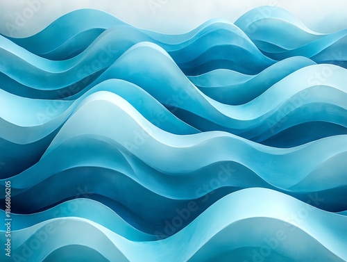 Blue Wavy Abstract Pattern Artistic Design for Modern Backgrounds