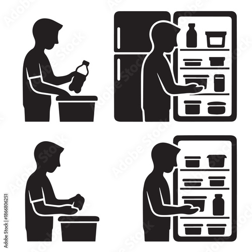 business people icon set