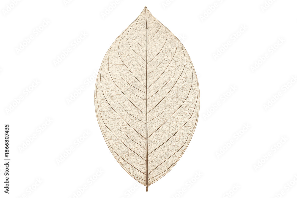 Obraz premium Dried skeleton leaf showing intricate vein structure