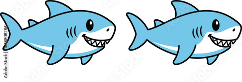 cute,cartoon,shark,fish,illustration,smiling,blue,sea,animal,characters,playful,funny,baby,sharks,vector,design,clipart,mascot,icon,kids