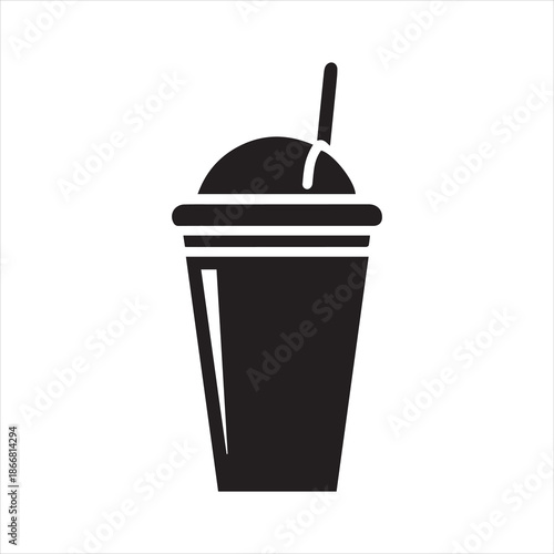 Slushie Cup Icon Vector Illustration