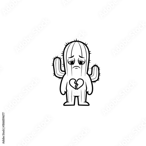 Sad Cactus Broken Heart