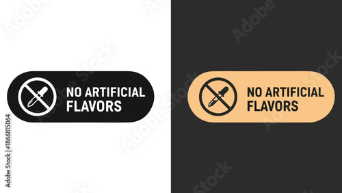 No artificial flavors signage - SVG and PNG icons - Vector Icons and Stickers - PNG, SVG, EPS - Glyph and solid icon set - Icon vector - Flat Design Icon - line icon set