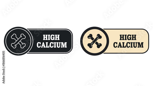 High calcium labels - SVG and PNG icons - Vector Icons and Stickers - PNG, SVG, EPS - Glyph and solid icon set - Icon vector - Flat Design Icon - line icon set