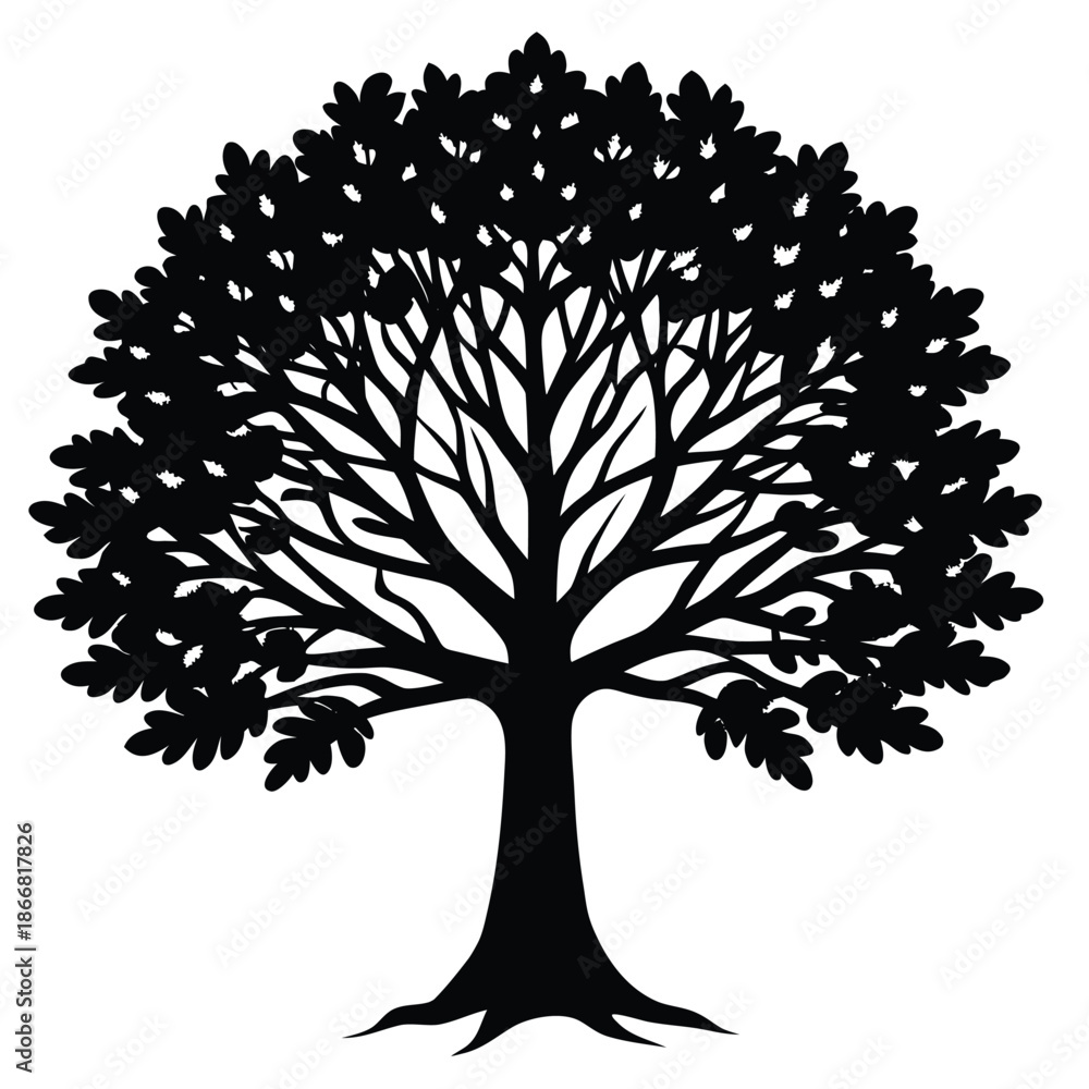 Fototapeta premium set of trees silhouettes